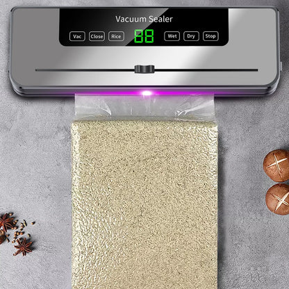 220V Food Vacuum Sealer Machine 5 Modes Dry and Wet Automatic Vacuum Sealer With 10Pcs Bags Home Kitchen Food Preservation